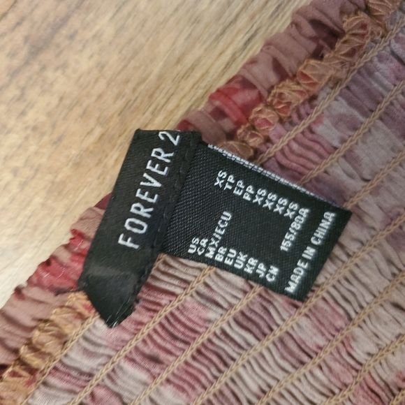 Forever 21 Tunic Size XS Floral Long Sleeve - Picture 5 of 5